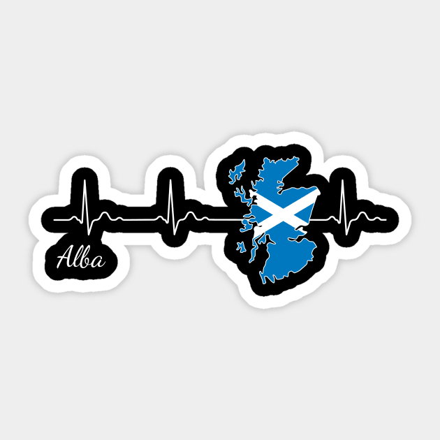Scotland Alba heartbeat flag Sticker by JeZeDe